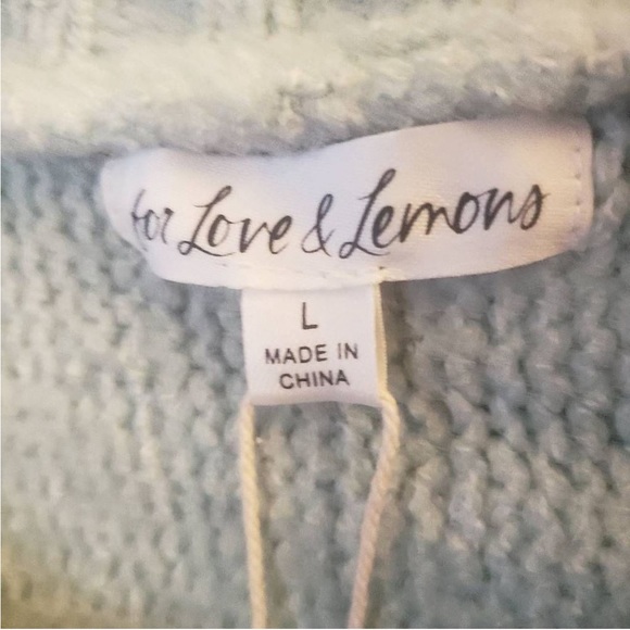 NWT For Love And Lemons FL&L Sweater Size L - Picture 3 of 5